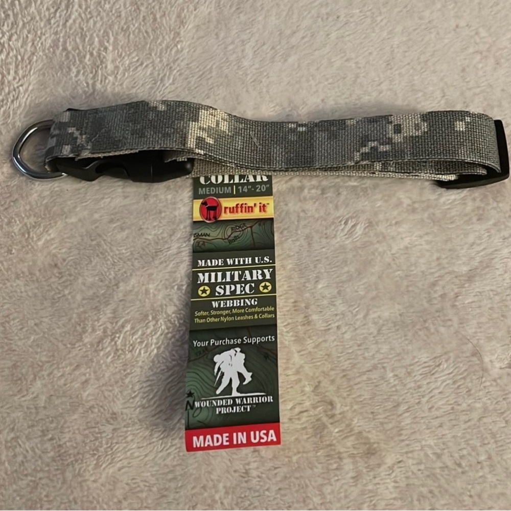 NWT! Westminster Ruffin’ It  Medium Camo Dog Collars!